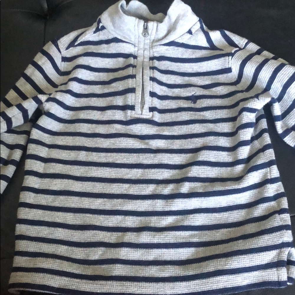 Thermal zip up long sleeve polo shirt